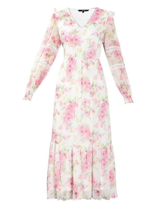 ERO MODA Women's Polyester Fit and Flare Maxi Dress - Image 2