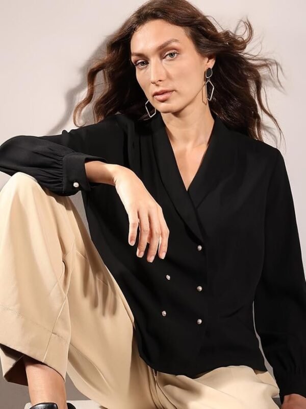 VERO MODA Cuffed Sleeves Shirt Style Top - Image 7