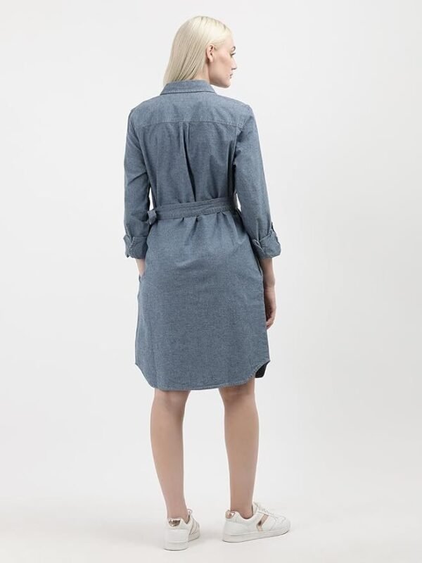 Tommy Hilfiger Women's Cotton Blend Shirt Below The Knee Casual Dress - Image 4