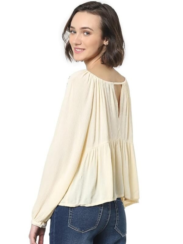 ONLY Women's Rayon Blend Regular Fit Top - Image 4