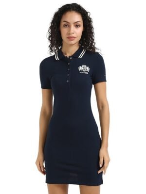 Tommy Hilfiger Women's Cotton A-Line Above The Knee Casual Dress