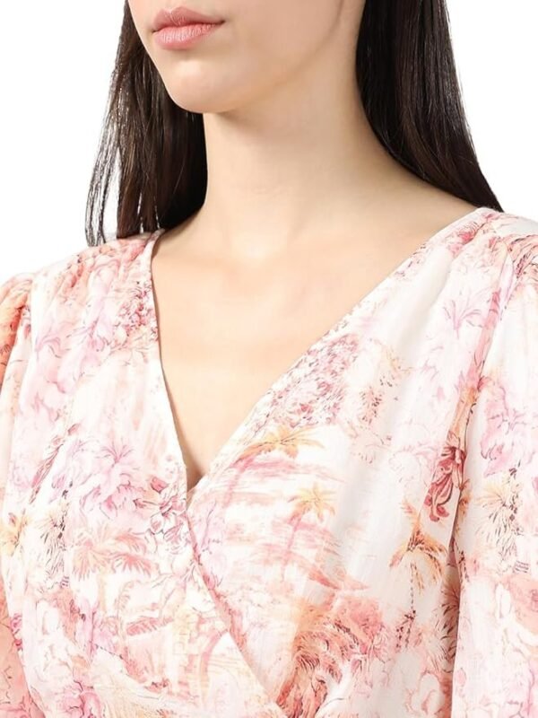 VERO MODA Floral Print Bishop Sleeve Layered Fit & Flare Maxi Dress - Image 2