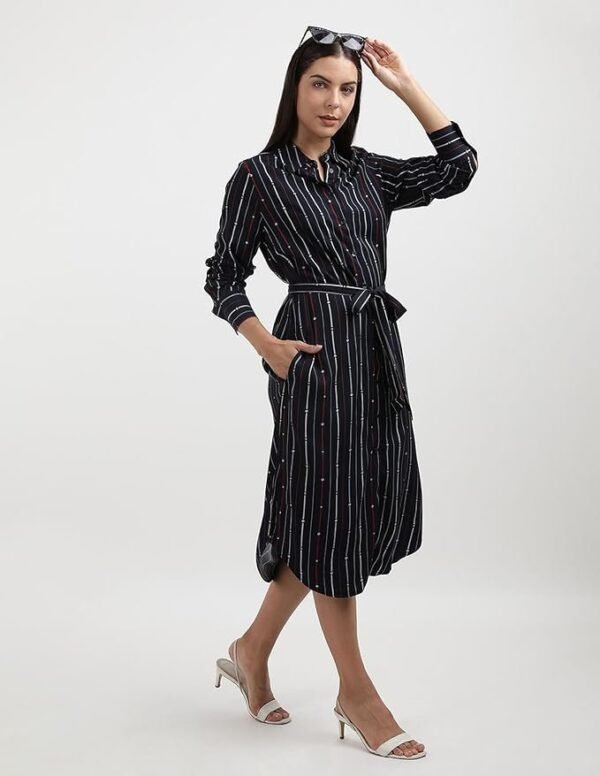Hilfiger Women's Rayon Blend Shirt Knee-Length Casual Dress - Image 6
