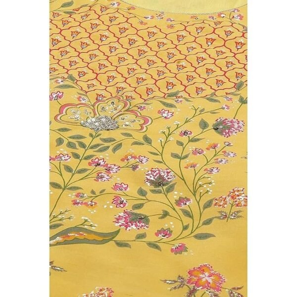 Rangriti Women Polyester Printed Yellow Suit Set - Image 3